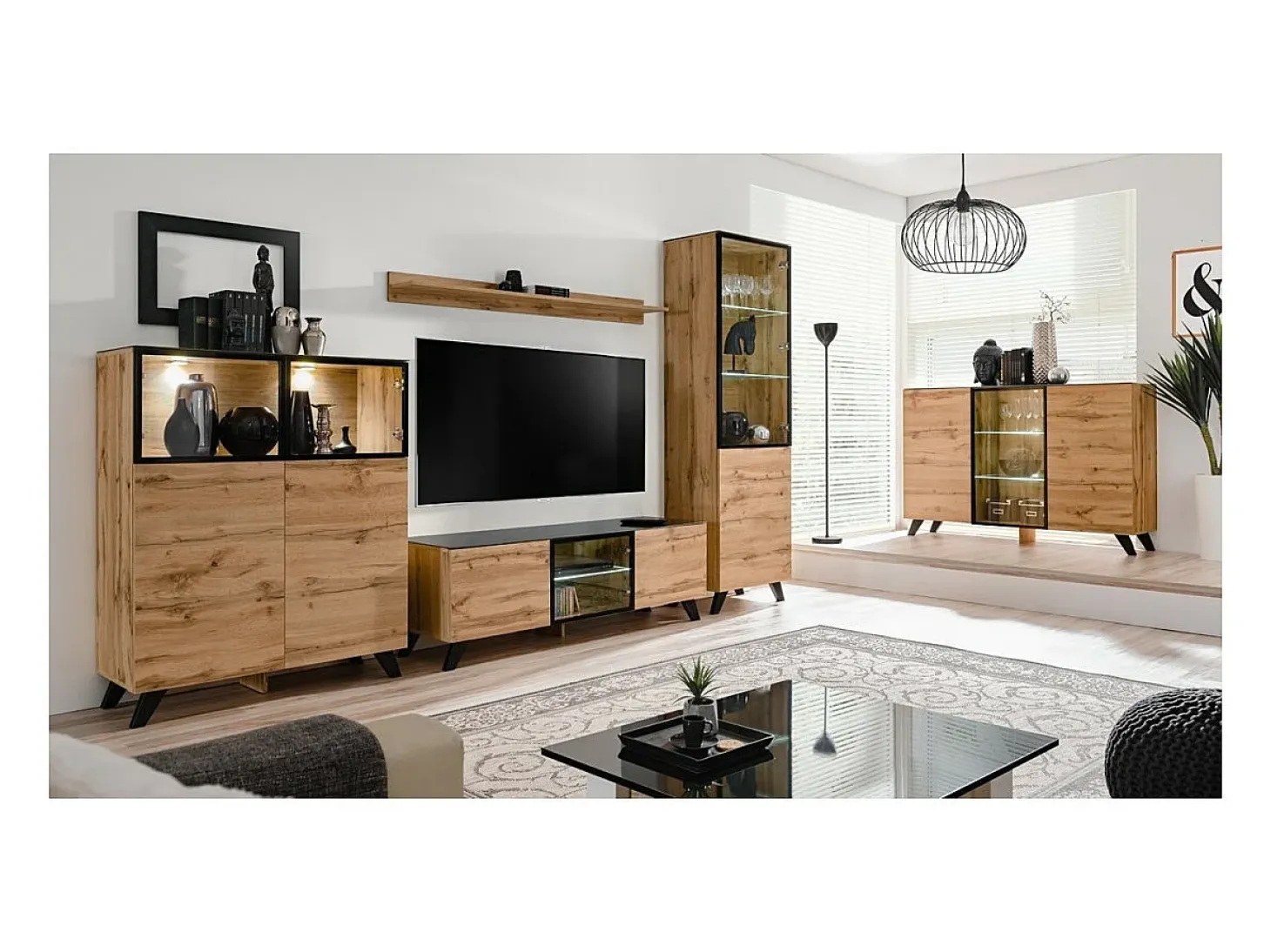 Buffet, aparador modelo TINO + LED. Mueble estilo escandinavo. Aparador de diseño para tu salón o comedor.