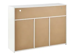 Buffet de 3 puertas y 1 nicho - panel de partículas - con 16 colores LED y control remoto - blanco