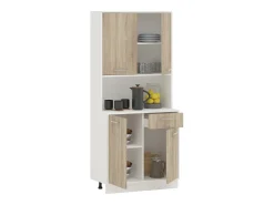 Buffet haaus Oma, Roble Sonoma/Blanco, L 84 cm