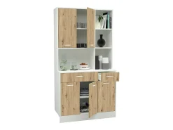 Buffet Hugo haaus, Roble Artisan/Blanco, 100 x 44 x 188 cm