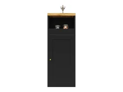 Buffet、Mueble de barra corrediza de MDF - Con LED y gamas varias - Negro