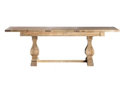 Bukila mesa de comedor rectangular extensible de madera maciza de olmo 200/280 cm-Ancho extensible 200x280cm