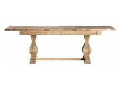 Bukila mesa de comedor rectangular extensible de madera maciza de olmo 200/280 cm-Ancho extensible 180x240cm