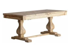 Bukila mesa de comedor rectangular extensible de madera maciza de olmo 200/280 cm-Ancho extensible 180x240cm