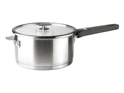 Cacerola de acero inoxidable de 24 cm con mango desmontable y sistema Click & Lock - Colección Combi de Lacor
