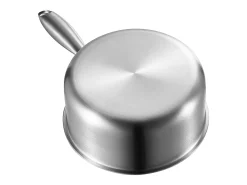 Cacerola SucceBuy en Acero Inoxidable 1,4 L, Cacerola con Tapa de Vidrio Y Mango Ergonomico, Antiadherente, Lavable en Lavavajillas, Utensilio de Cocina