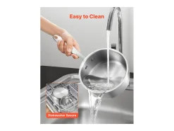 Cacerola SucceBuy en Acero Inoxidable 1,4 L, Cacerola con Tapa de Vidrio Y Mango Ergonomico, Antiadherente, Lavable en Lavavajillas, Utensilio de Cocina