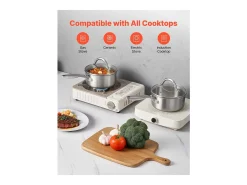 Cacerola SucceBuy en Acero Inoxidable 1,4 L, Cacerola con Tapa de Vidrio Y Mango Ergonomico, Antiadherente, Lavable en Lavavajillas, Utensilio de Cocina