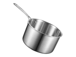 Cacerola SucceBuy en Acero Inoxidable 3,8 L, Cacerola con Tapa de Vidrio Y Mango Ergonomico, Antiadherente, Lavable en Lavavajillas, Utensilio de Cocina
