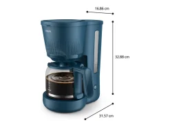 Cafetera de Filtro Philips HD7411 70 Serie 3000 1,2L Azul