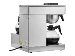 Cafetera de Filtro SucceBuy Comercial 12 Tazas con 3 Jarras y 3 Placas Calefactoras, Toma de Agua Automática para Restaurante, Oficina, Cafetería