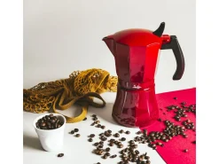 Cafetera de inducción Jata HCFA2006 6 tazas aluminio rojo Ø10 cm