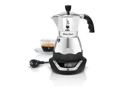 Cafetera Eléctrica Moka Timer 3T Bialetti - Programable con Pantalla LED