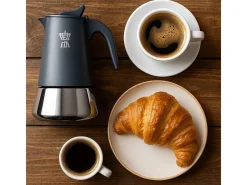 Cafetera Italiana PEZZETTI STEELEXPRESS 4 Tazas Acero Inoxidable Todos Fuegos Inducción