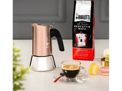 Cafetera italiana Vénus de acero inoxidable para 4 tazas de inducción cobre Bialetti