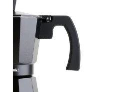 Cafetera italiana Wecook Luccia 12 tazas aluminio negro