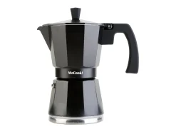 Cafetera italiana Wecook Luccia 3 tazas aluminio negro