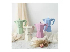 Cafetera Moka Exclusive Azul Pastel 3 T Bialetti - Colección Vintage Italiana
