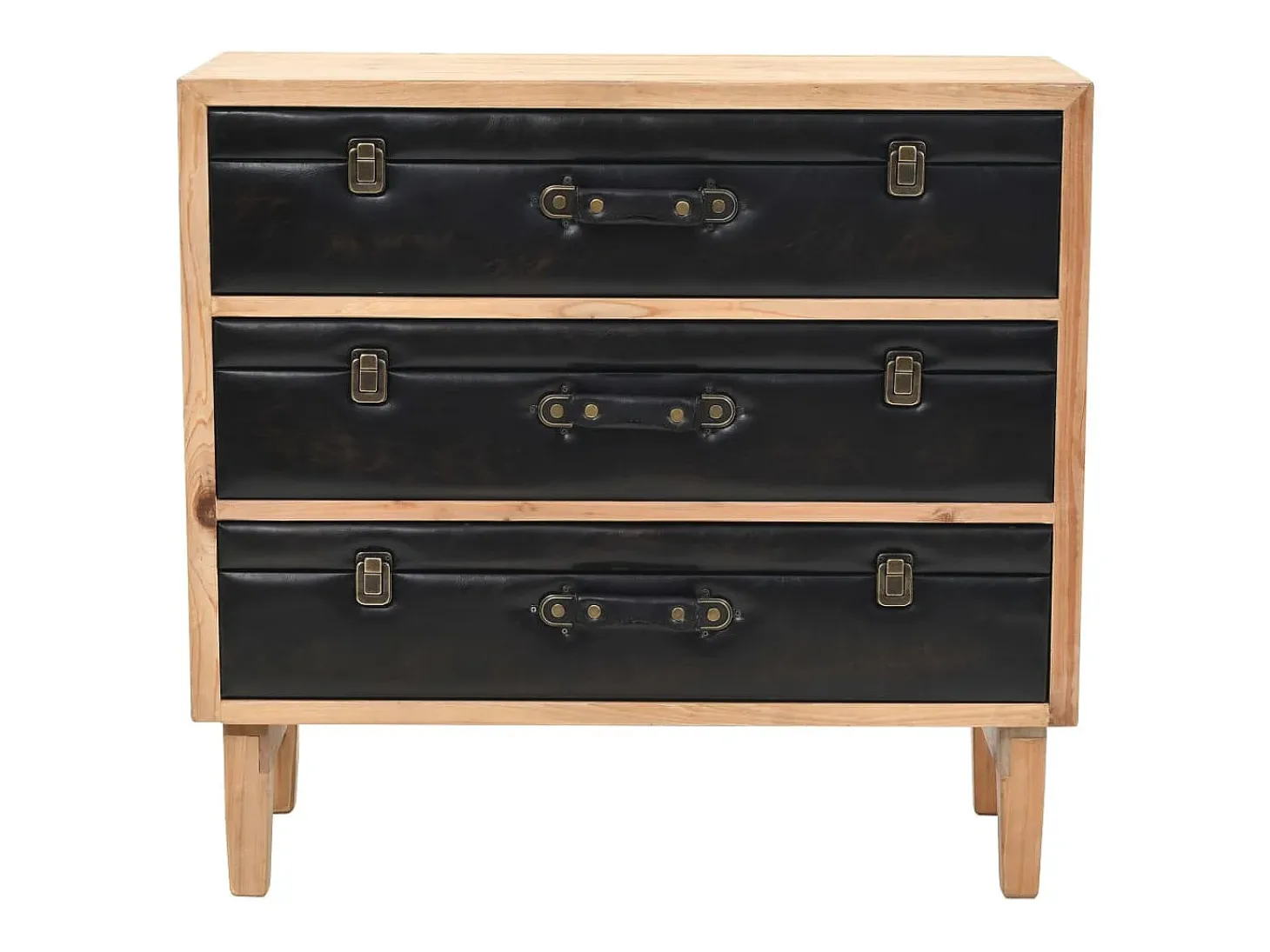 Cajonera de madera maciza de abeto 80x36x75 cm