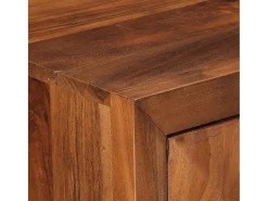 Cajonera marrón miel 70x35x70 cm madera maciza acacia