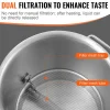 Caldera de Elaboración de Cerveza SucceBuy de Acero Inoxidable de 19L, Hervidor de Fondo Triple, Suministros de Elaboración de Cerveza Casera, Tapa, Termómetro