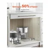 Calentadores de Comida SucceBuy Juego de Calientaplatos Buffet de 4.7 L, Juego de 4 Calientaplatos de Acero Inoxidable con Bandejas Grandes, Calentador Redondo
