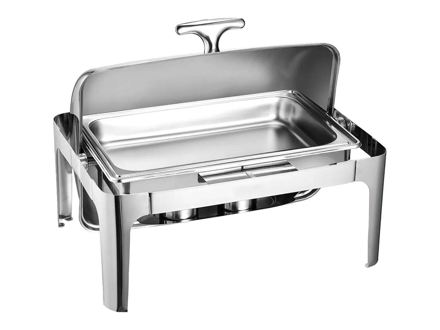 Calentadores de Comida SucceBuy Juego de Calientaplatos Rectangular de Acero Inoxidable de 8.5 L con Bandeja Grande