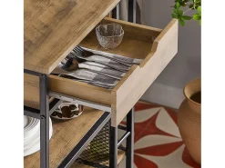 Camarera Carrito de Servir Multiusos con 1 Cajón 3 Estantes y Estantes Laterales 50 x 37 x 87 cm FKW99-N SoBuy ES