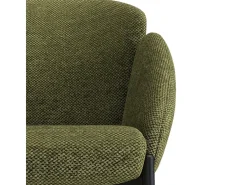 CANDICE-Silla de bar de tela verde (x2)