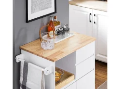 Carrito Auxiliar de Cocina con 2 Cajones FKW123-WN SoBuy ES