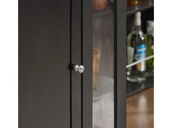 Carrito Auxiliar de Cocina con 3 Estantes 1 Puerta y 4 Ruedas Carrito de Servir Multiusos 60 x 40 x 90 cm Negro FKW75-SCH SoBuy ES