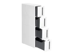 Carrito de almacenamiento 45x17x83 cm blanco y gris