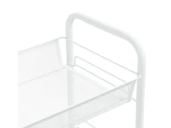 Carrito de cocina 4 niveles hierro blanco 46x26x85 cm