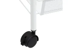 Carrito de cocina 4 niveles hierro blanco 46x26x85 cm