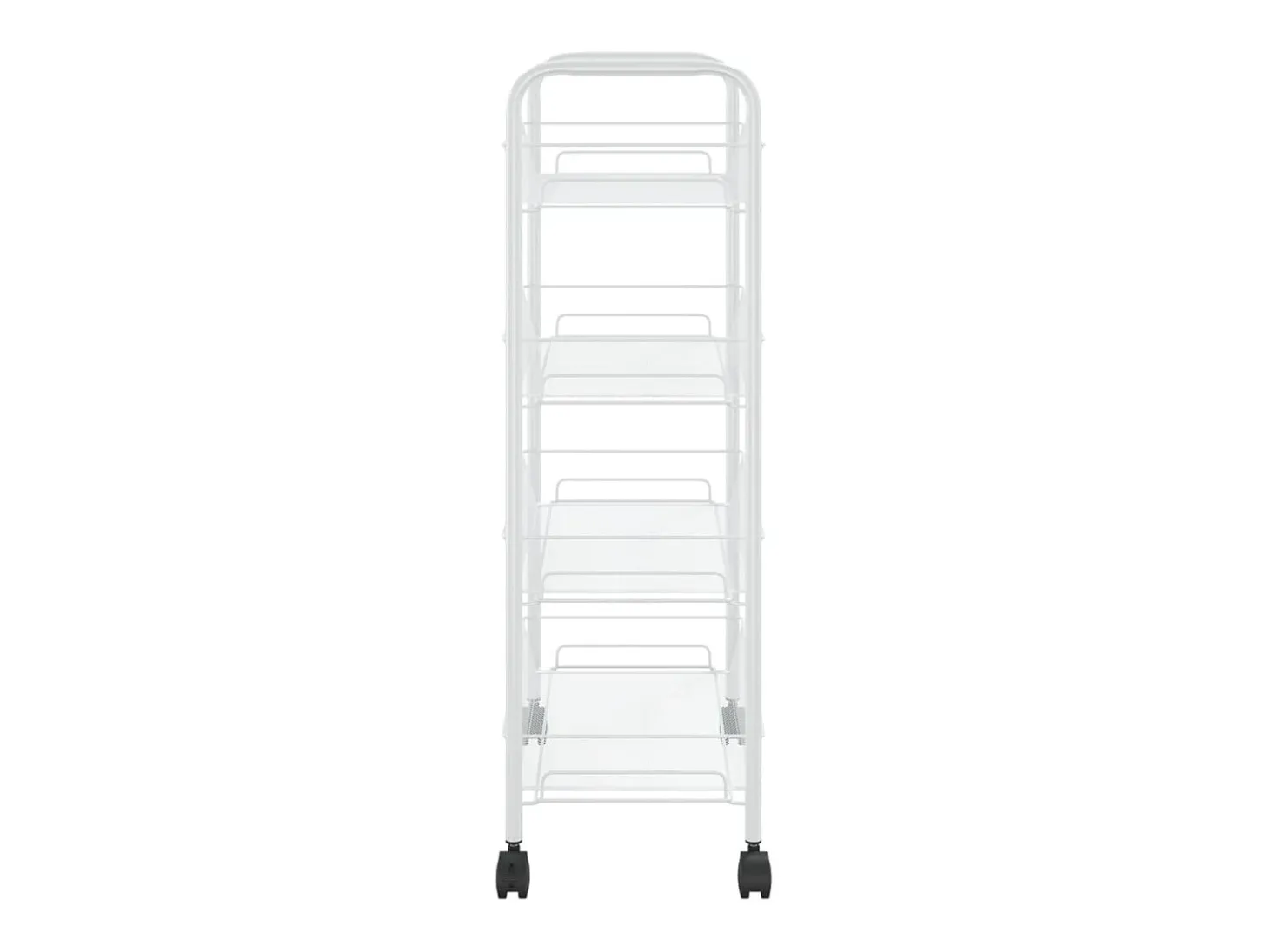 Carrito de cocina 4 niveles hierro blanco 46x26x85 cm