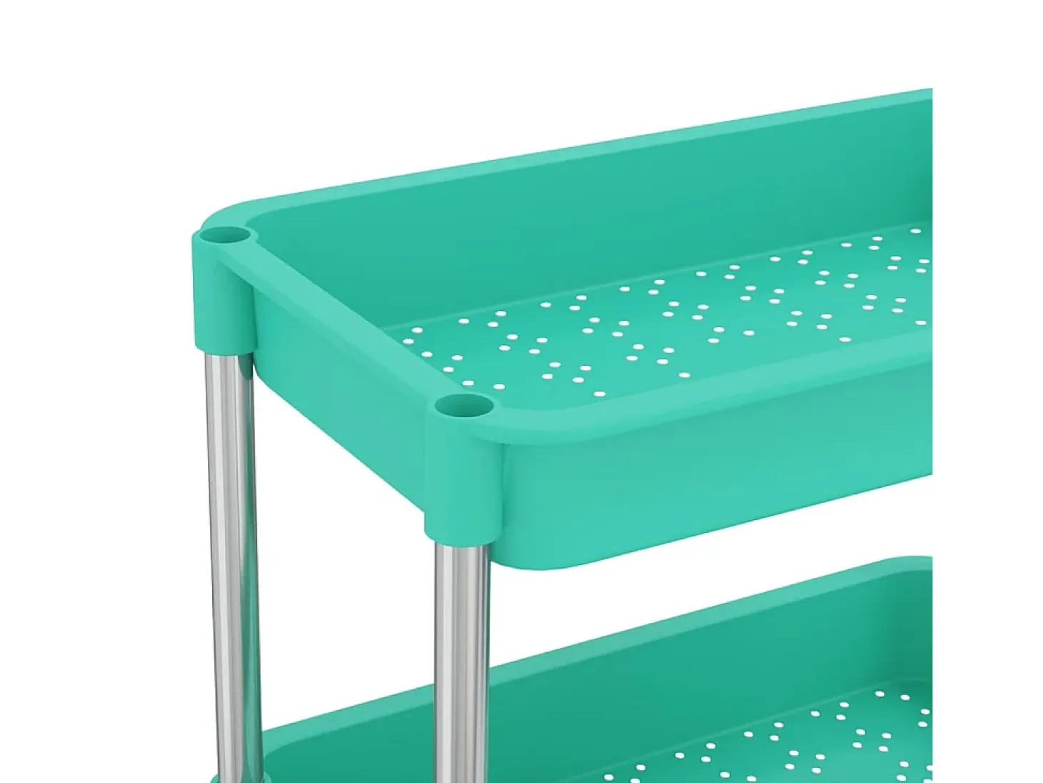 Carrito de cocina 5 niveles hierro y ABS turquesa 42x29x128 cm