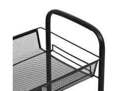 Carrito de cocina 5 niveles hierro negro 46x26x105 cm