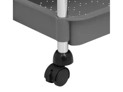 Carrito de cocina 5 niveles hierro y ABS gris 42x29x128 cm