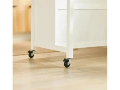 Carrito de Cocina con 2 cajones y 2 estantes,con Tablero Grande,Blanco,L98 x P58 x H94cm FKW74-WN SoBuy ES