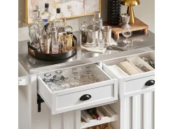 Carrito de cocina con piso de acero Carro almacenaje L116 x P46 x H95cm FKW94-W SoBuy ES