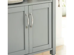 Carrito de Cocina con Ruedas Camarera con Tablero de Acero Inoxidable 60 x 92 x 44 cm Gris FKW22-HG SoBuy ES