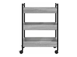 Carrito de cocina madera de ingeniería gris Sonoma 50x30x70 cm