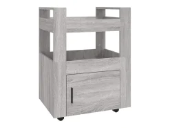 Carrito de cocina madera contrachapada gris Sonoma 60x45x80 cm
