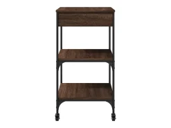 Carrito de cocina madera ingeniería marrón roble 60x48x89,5 cm