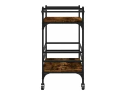 Carrito de cocina madera ingeniería roble ahumado 82x40x78,5 cm