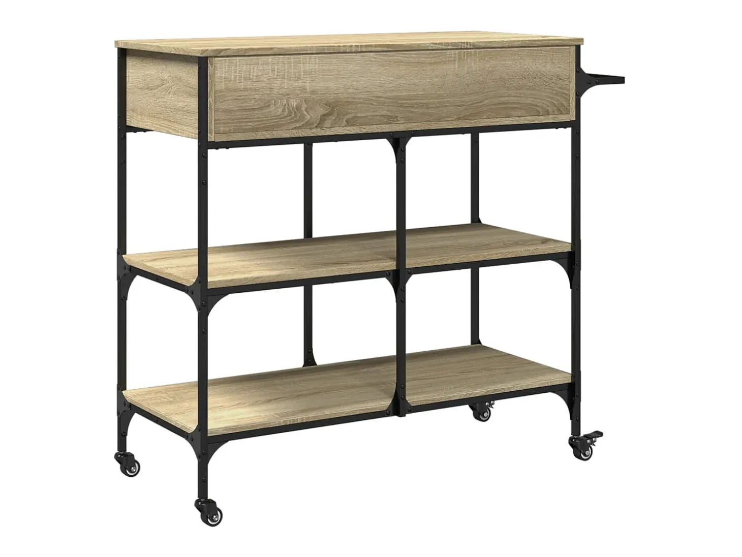 Carrito de cocina madera ingeniería roble Sonoma 105x42x95 cm