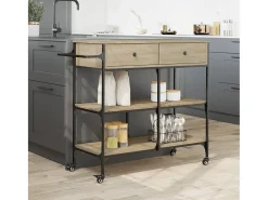 Carrito de cocina madera ingeniería roble Sonoma 105x42x95 cm