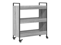 Carrito de cocina madera de ingeniería gris Sonoma 70x30x82 cm