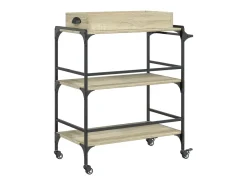 Carrito de cocina madera ingeniería roble Sonoma 81,5x41x92,5cm