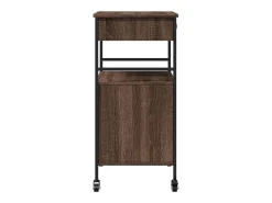 Carrito de cocina madera ingeniería marrón roble 56x43x89,5 cm